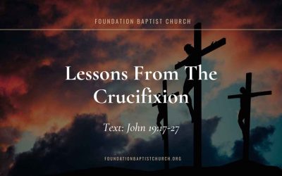 Lessons From The Crucifixion