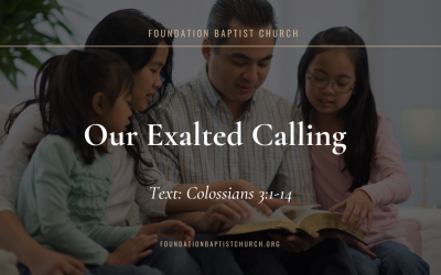 Our Exalted Calling